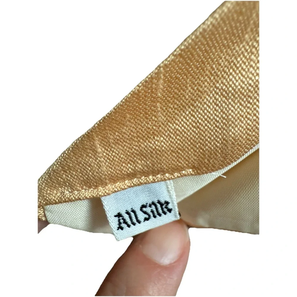 Vintage Damon Tie Necktie Yellow Gold All‎ Silk